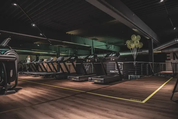 Locker room with premium amenities